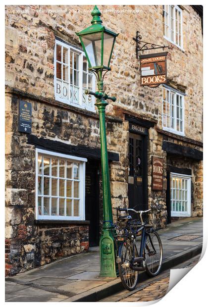 Street Lamp Steep Hill Lincoln Lincolnshire Print by Pearl Bucknall