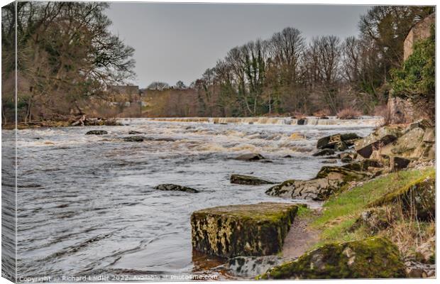 River Tees at Demesnes Mill, Barnard Castle Canvas Print by Richard Laidler