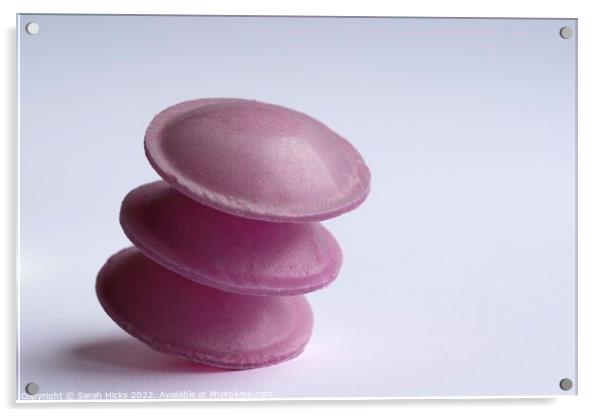 Pink Saucer Pileup Acrylic by Sarah Hicks