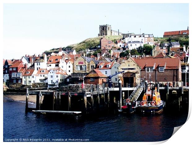Whitby in Yorkshire  Print by Nick Edwards