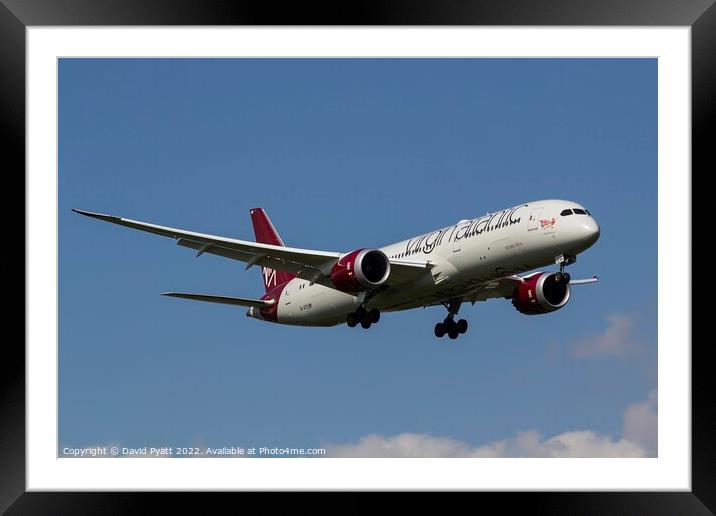 Virgin Atlantic Boeing 787 Framed Mounted Print by David Pyatt
