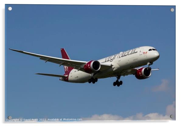 Virgin Atlantic Boeing 787 Acrylic by David Pyatt