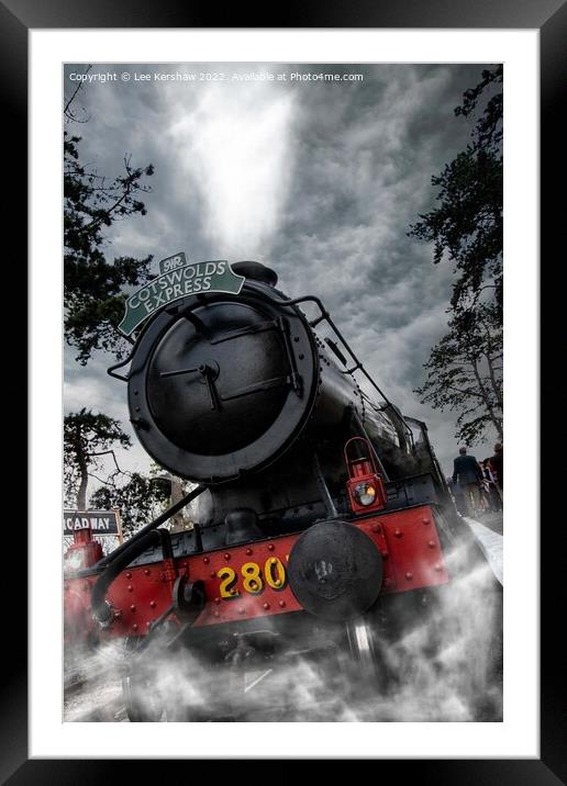 Cotswold Express at Gloucestershire Warwickshire Steam Railway Framed Mounted Print by Lee Kershaw