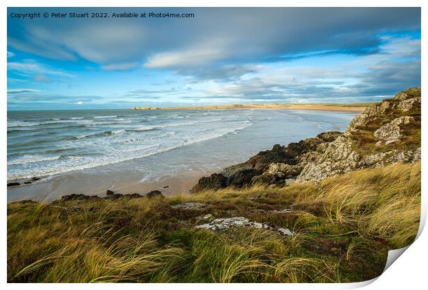 Llanddwyn Bay on the  Isle of Anglesey  Print by Peter Stuart