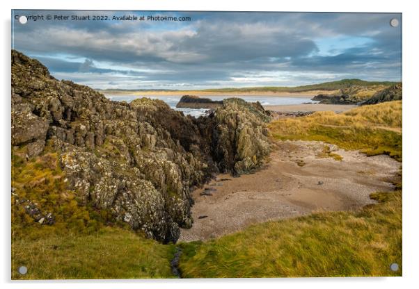 Malltraeth Bay on the  Isle of Anglesey  Acrylic by Peter Stuart