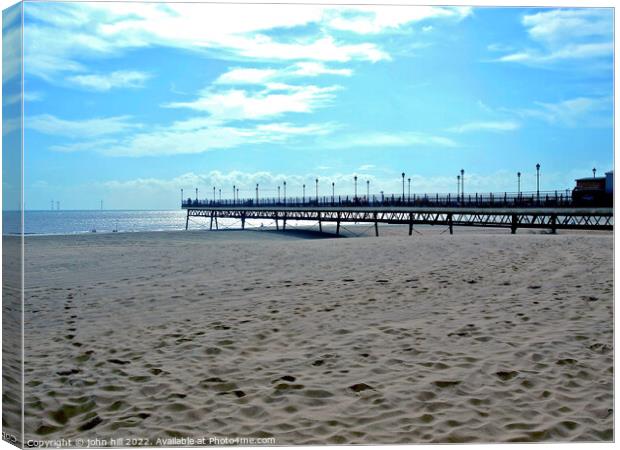 Skegness pier, Lincolnshire. Canvas Print by john hill