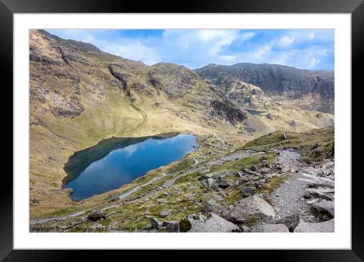 Low Water, Coniston Framed Mounted Print by Keith Douglas
