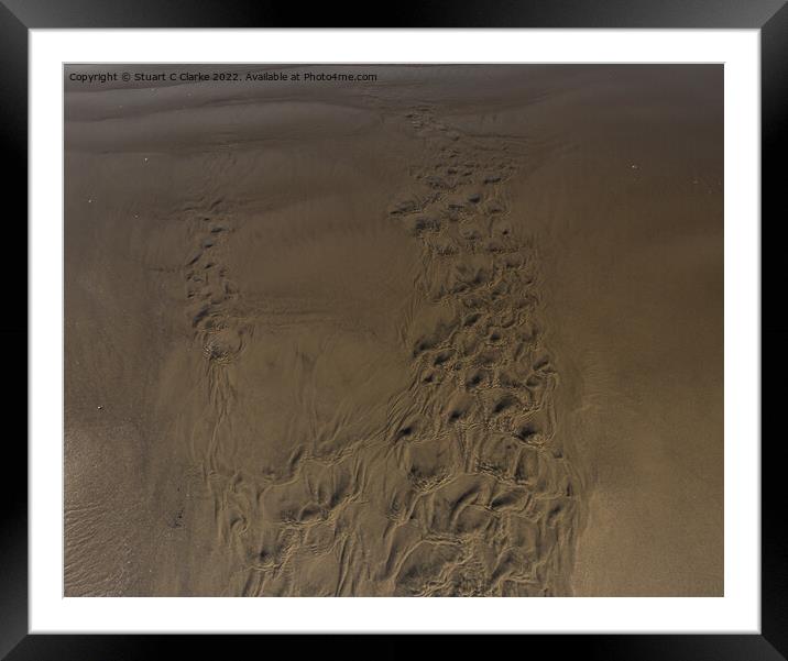 Ripples in the sand Framed Mounted Print by Stuart C Clarke