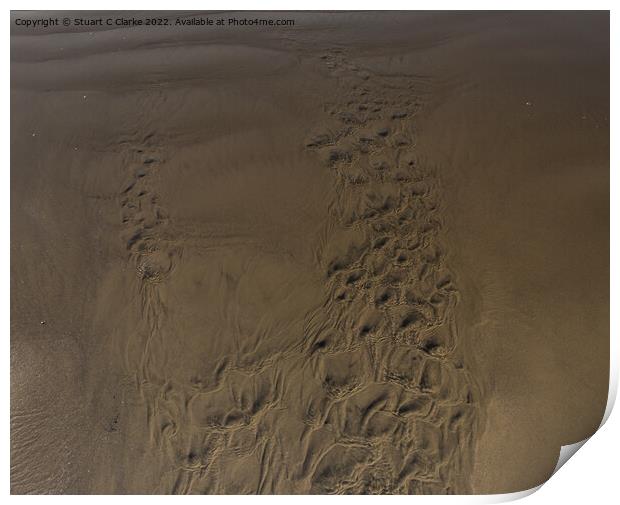 Ripples in the sand Print by Stuart C Clarke