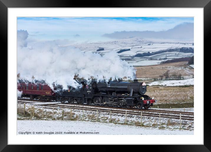 Santa Special in the Yorkshire Dales Framed Mounted Print by Keith Douglas