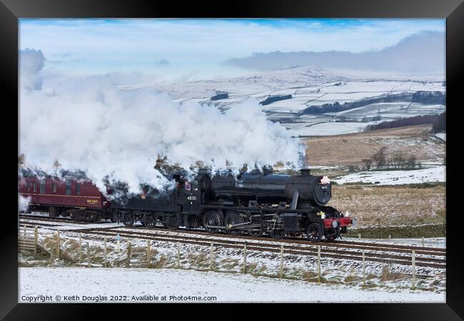 Santa Special in the Yorkshire Dales Framed Print by Keith Douglas
