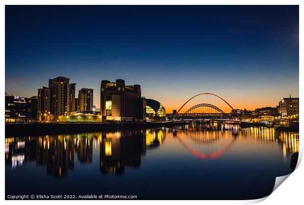 Quayside Orange Glow Print by Elisha Scott