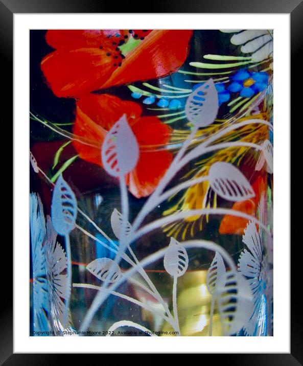 Abstract flowers Framed Mounted Print by Stephanie Moore