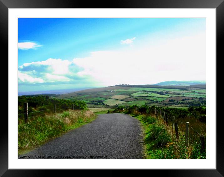 Lonely Irish road Framed Mounted Print by Stephanie Moore
