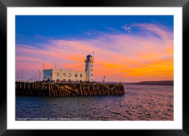 Scarborough lighthouse  Framed Mounted Print by Tony Millward