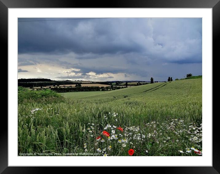 Storm Clouds at Cudworth Framed Mounted Print by Tom Curtis
