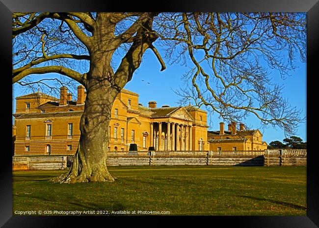 Holkham Hall and the Tree Framed Print by GJS Photography Artist