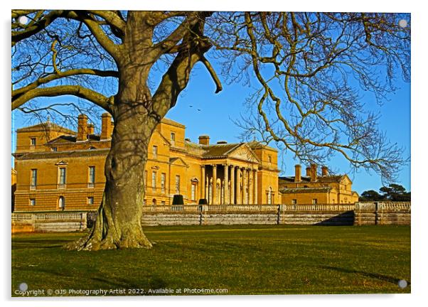 Holkham Hall and the Tree Acrylic by GJS Photography Artist