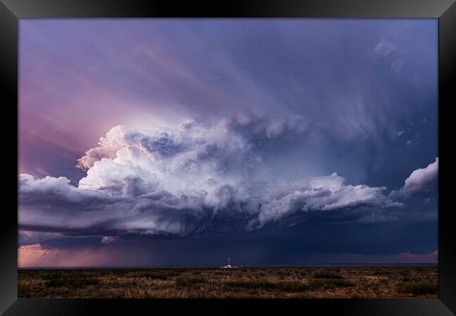 Chihuahuan Supercell Framed Print by John Finney