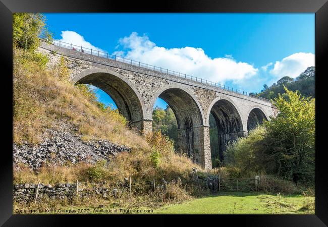 The Monsal Viaduct, Derbyshire Framed Print by Keith Douglas
