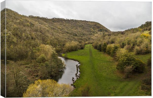 River Wye flowing into the Monsal Dale Canvas Print by Jason Wells