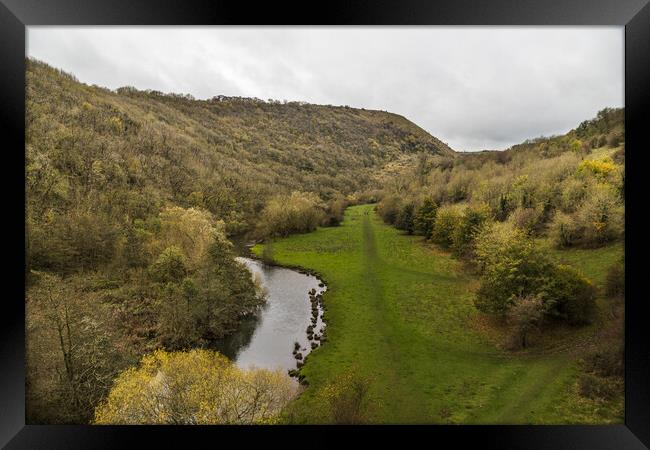 River Wye flowing into the Monsal Dale Framed Print by Jason Wells