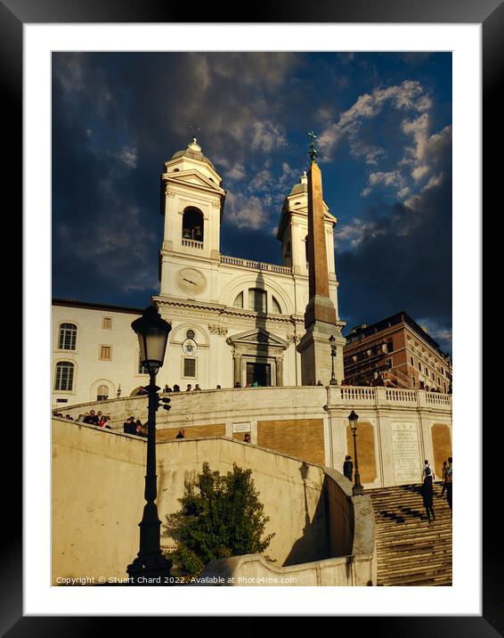 Spanish Steps Rome Framed Mounted Print by Travel and Pixels 