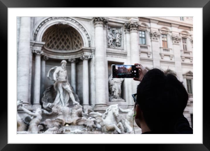 Trevi Fountain Rome  Framed Mounted Print by Stuart Chard