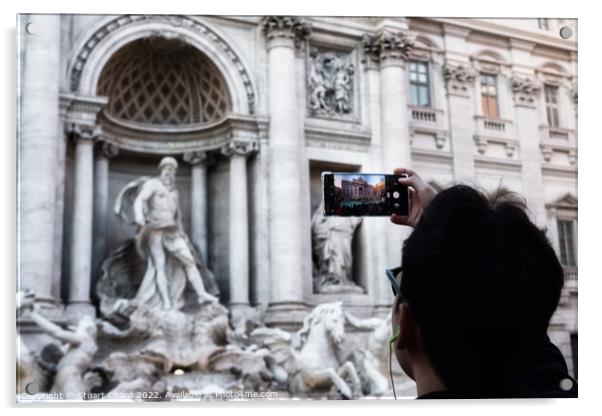 Trevi Fountain Rome  Acrylic by Travel and Pixels 