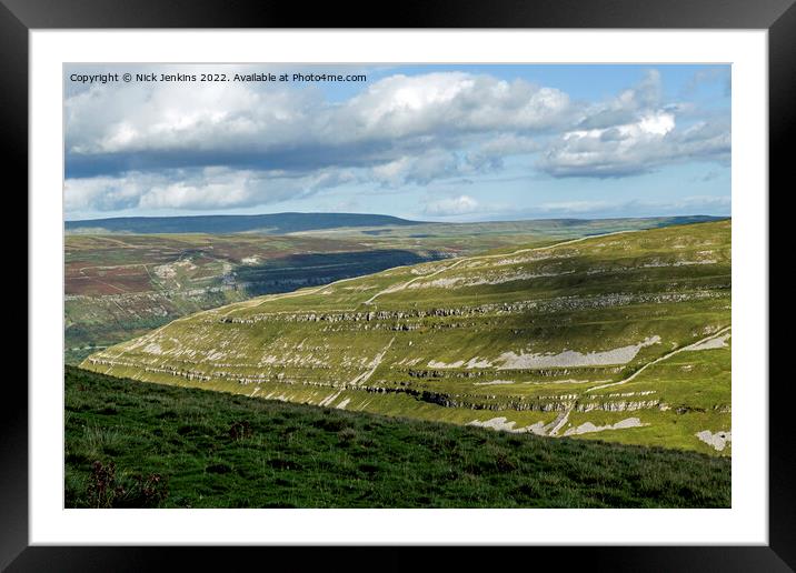 Yew Coggar Scar Yorkshire Dales Framed Mounted Print by Nick Jenkins