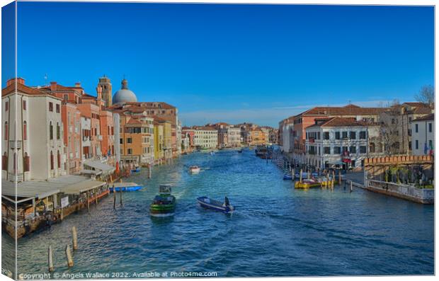 Grand Canal Venice Canvas Print by Angela Wallace