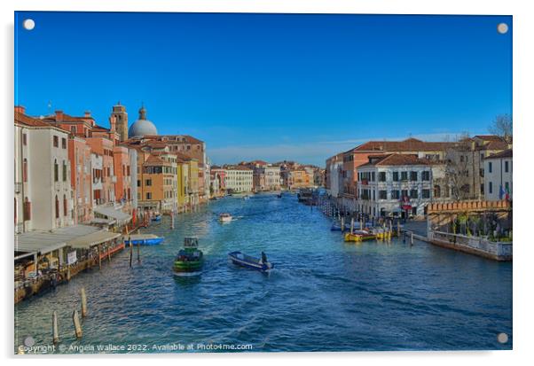 Grand Canal Venice Acrylic by Angela Wallace