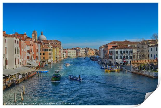 Grand Canal Venice Print by Angela Wallace