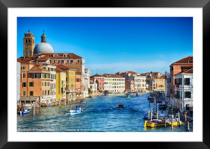 Grand Canal Venice 2 Framed Mounted Print by Angela Wallace