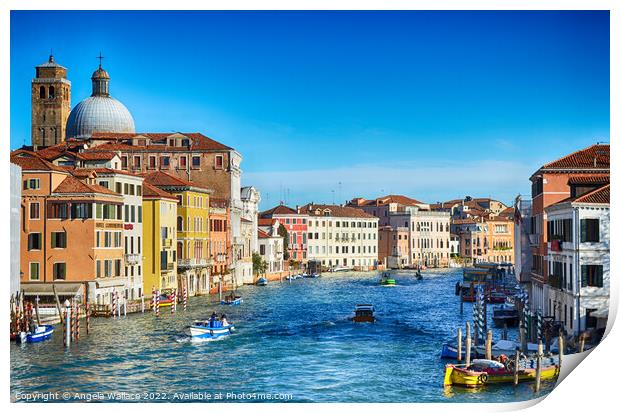 Grand Canal Venice 2 Print by Angela Wallace