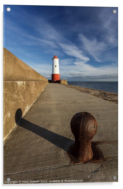 Berwick Lighthouse, Northumberland Acrylic by Heidi Stewart