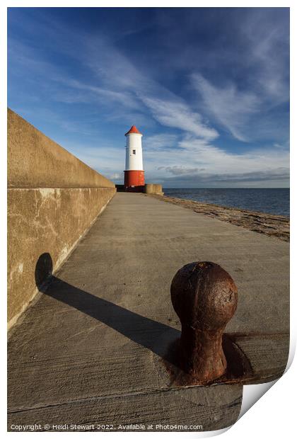 Berwick Lighthouse, Northumberland Print by Heidi Stewart