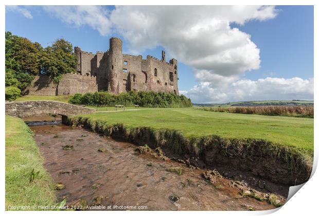 Laugharne Castle, Carmarthenshire, Wales Print by Heidi Stewart