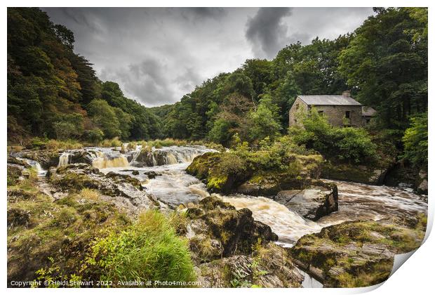 Cenarth Falls and Old Mill, Ceredigion, Wales  Print by Heidi Stewart