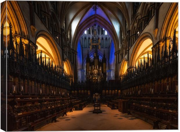 Inside Lincoln cathedral Canvas Print by Jason Thompson