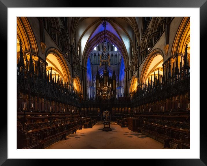Inside Lincoln cathedral Framed Mounted Print by Jason Thompson