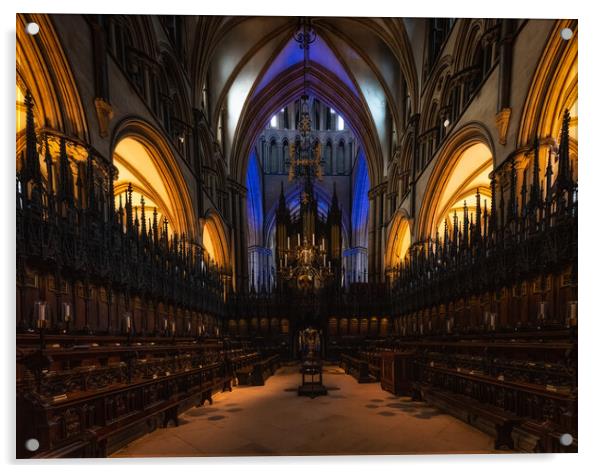 Inside Lincoln cathedral Acrylic by Jason Thompson