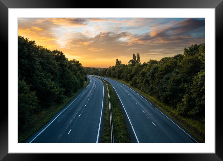 Morning road Framed Mounted Print by Jason Thompson