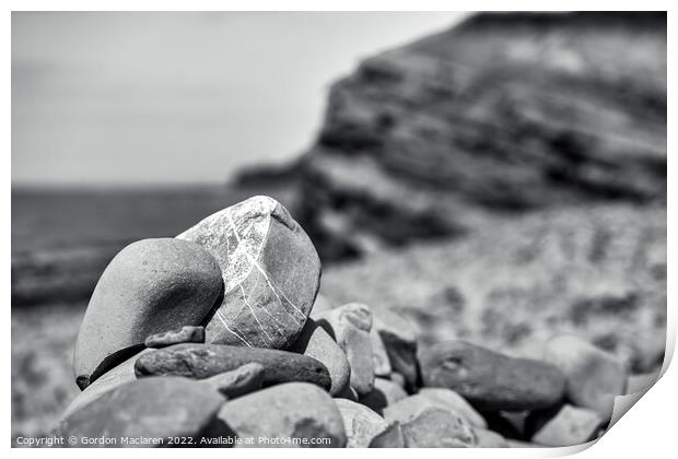 Rock Formation, Kilve Beach, Somerset Print by Gordon Maclaren