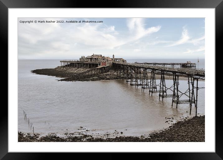 Knightstone Island and Pier Framed Mounted Print by Mark Rosher