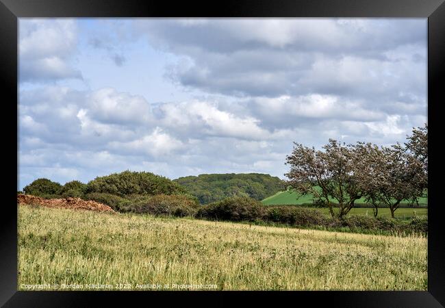 North Somerset countryside Kilve, England UK Framed Print by Gordon Maclaren