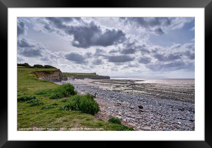 Kilve Beach Somerset England Framed Mounted Print by Gordon Maclaren