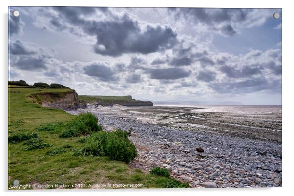 Kilve Beach Somerset England Acrylic by Gordon Maclaren