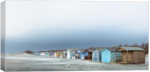 Beach Huts, West Wittering Canvas Print by Mark Jones