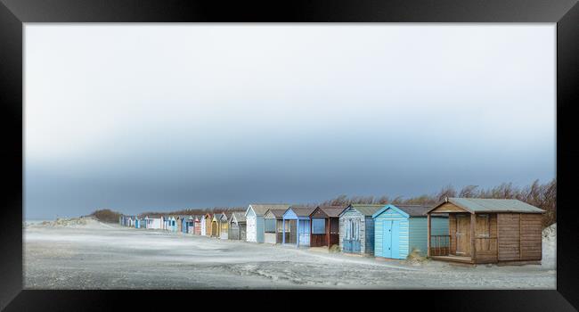 Beach Huts, West Wittering Framed Print by Mark Jones